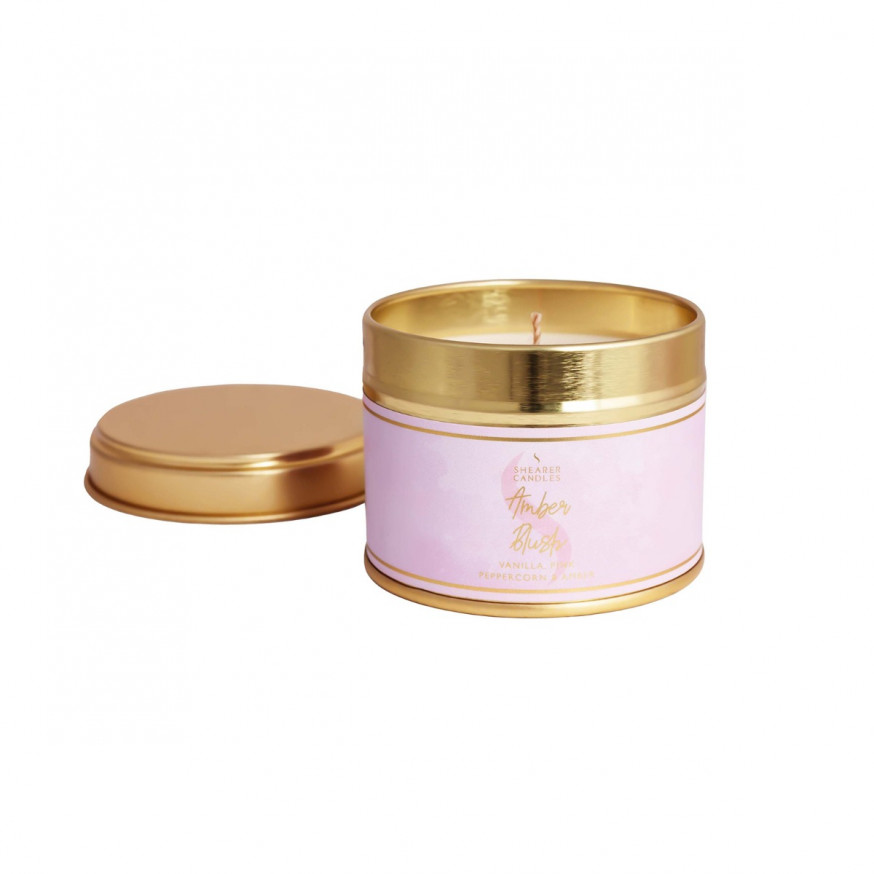 Shearer Candles Small Candle Tin Amber Blush