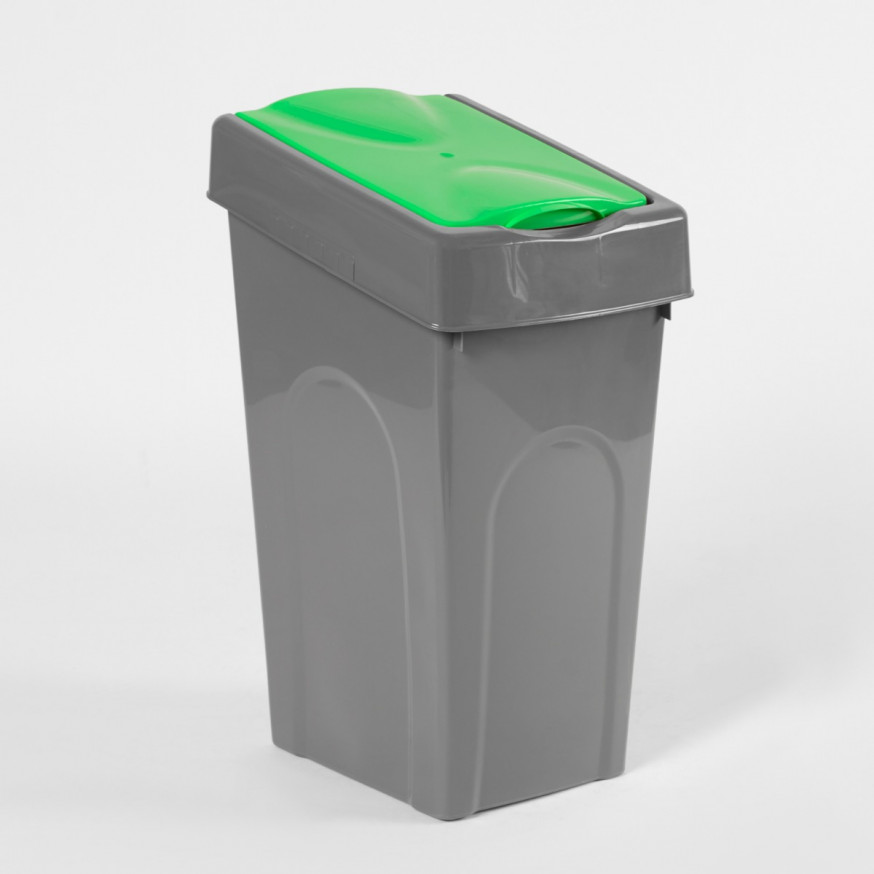 OHS 50L Slanted Recycle Bin Green