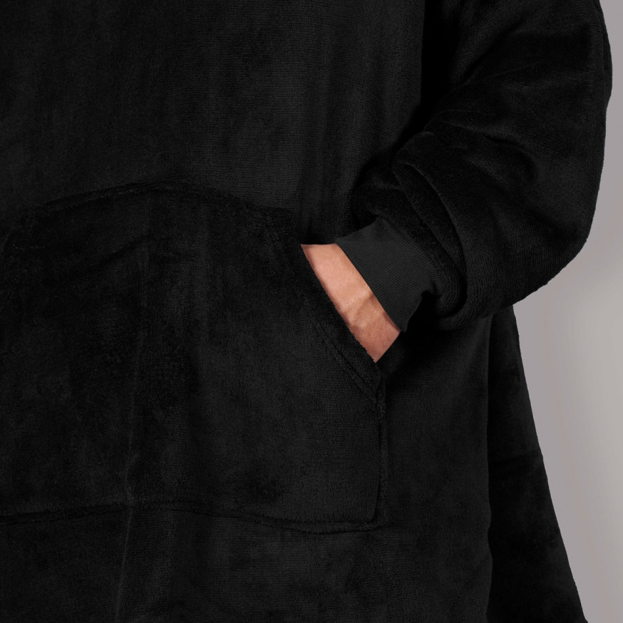 Sienna Supersoft Hoodie Blanket, One Size Black