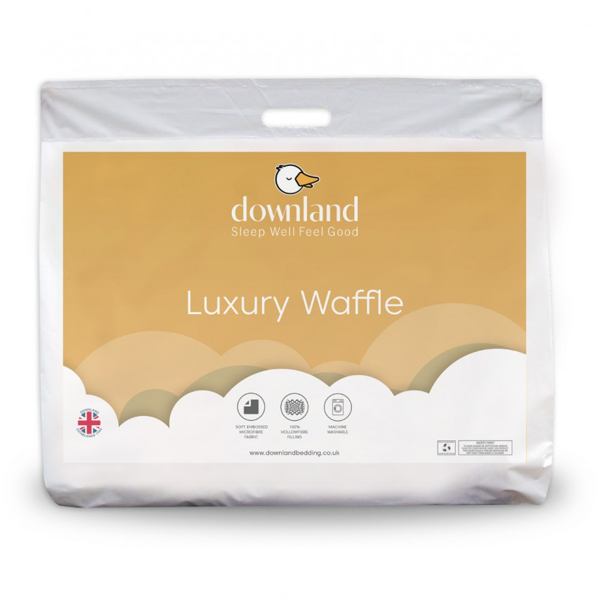 Downland Waffle Embossed Thermal Quilted Pillows White