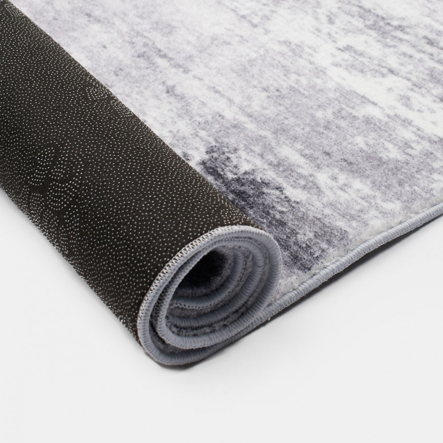 Steel Gray Abstract Rug OHS Abstract Flat Rug - Grey
