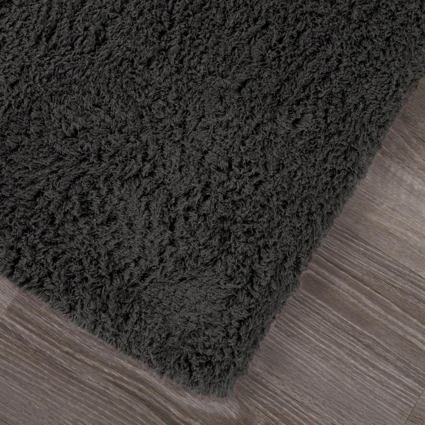 Grey OHS Cosy Teddy Rug Charcoal OHS
