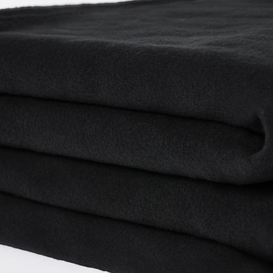 Dreamscene Plain Fleece Throw Black