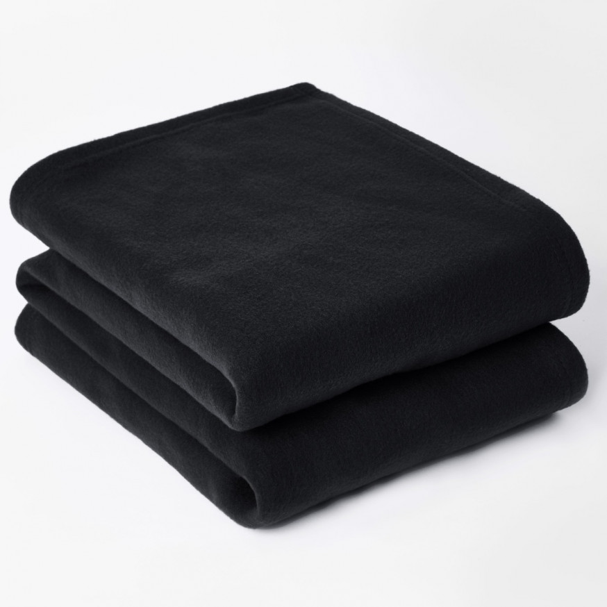 Dreamscene Plain Fleece Throw Black