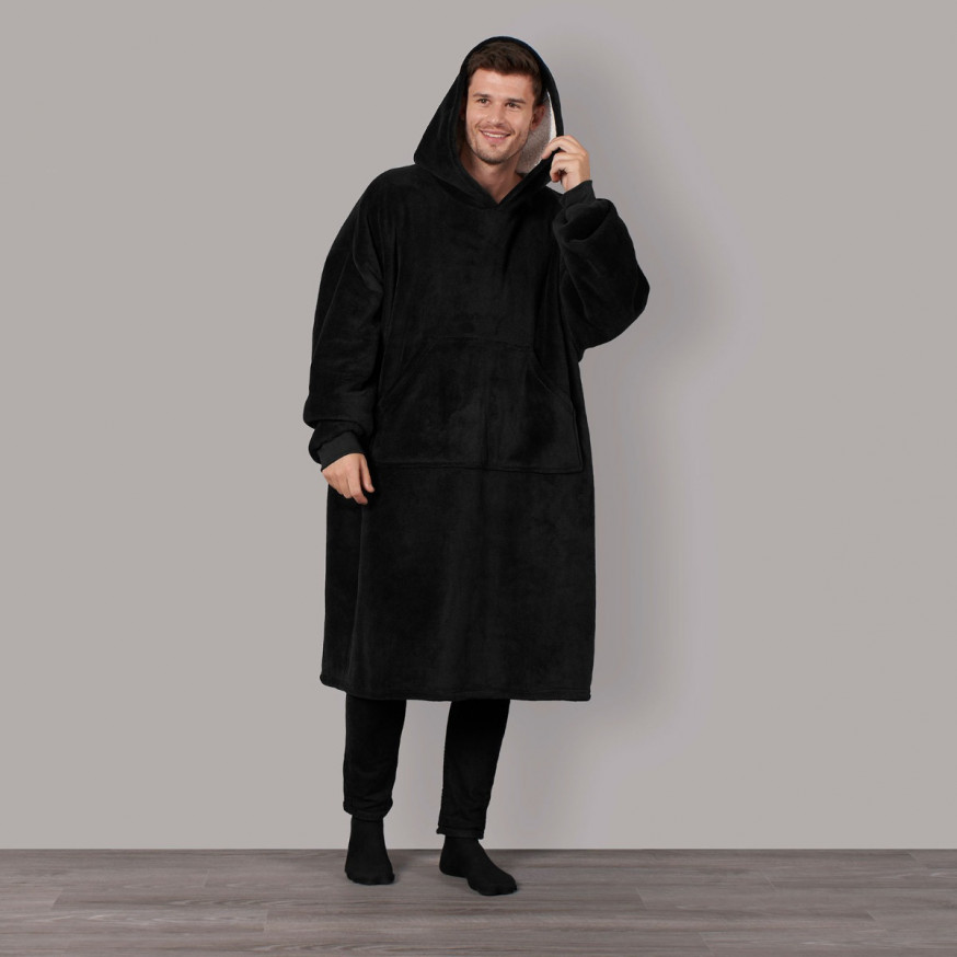 Sienna ExtraLong Hoodie Blanket Black