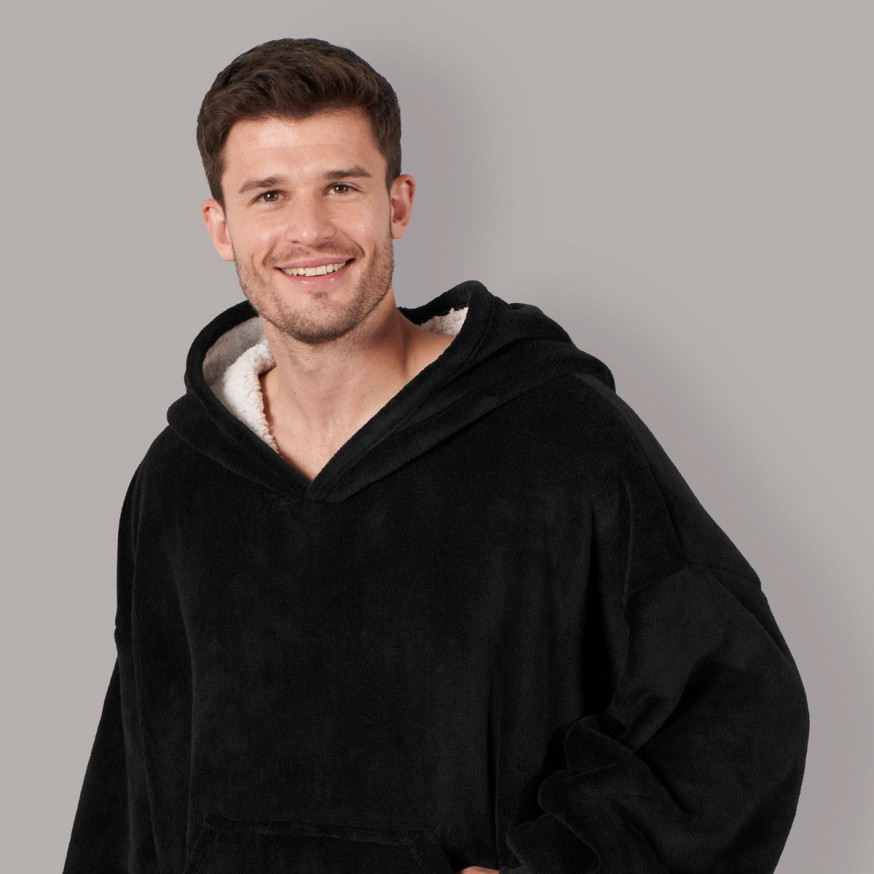 Sienna ExtraLong Hoodie Blanket Black