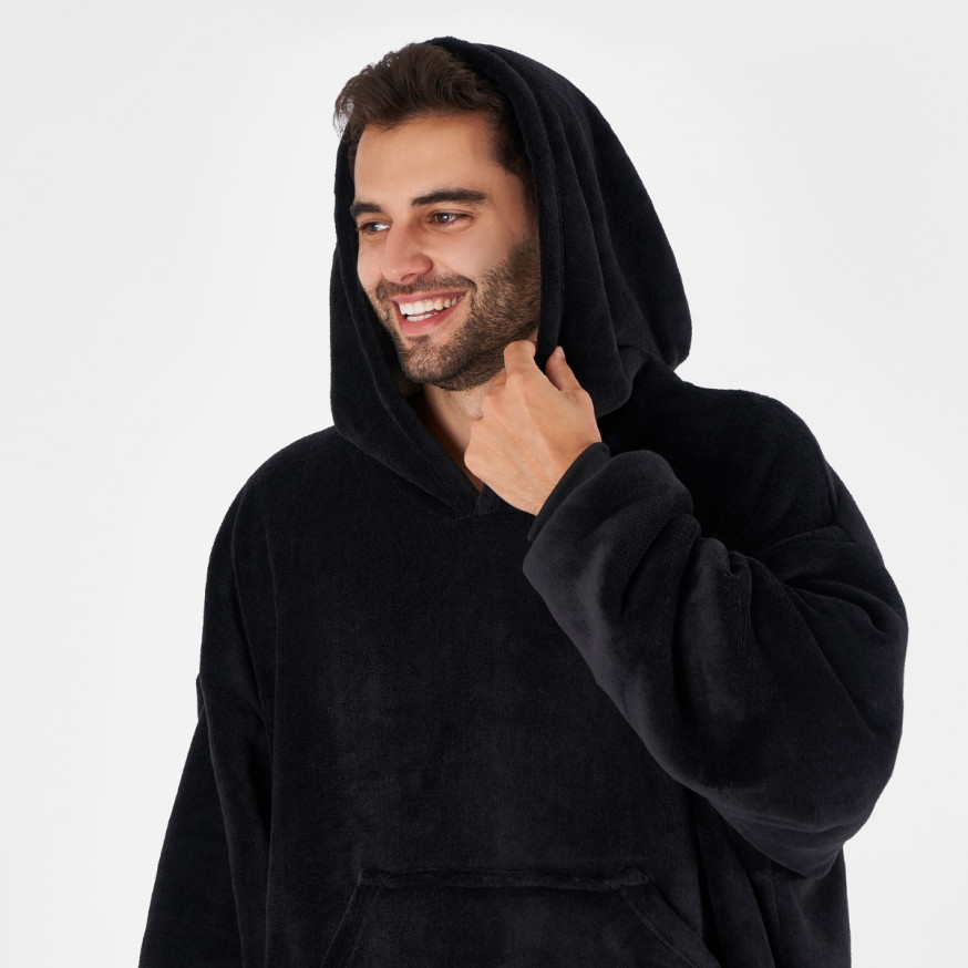 Sienna ExtraLong Hoodie Blanket Black