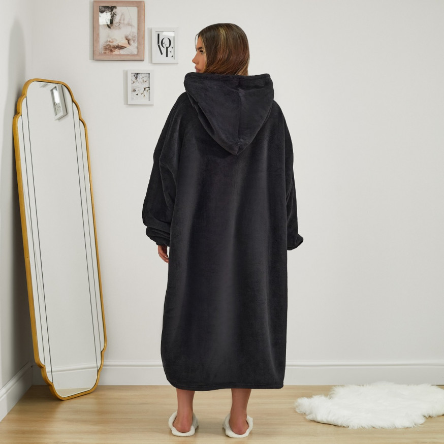 Sienna ExtraLong Hoodie Blanket Black