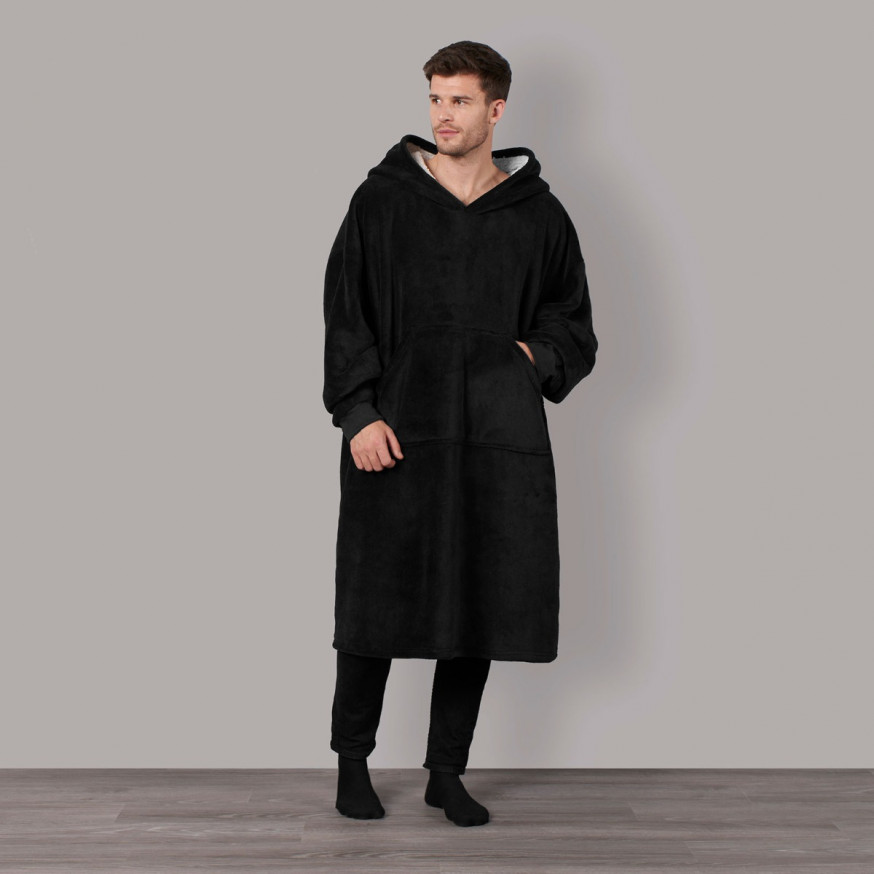 Sienna ExtraLong Hoodie Blanket Black