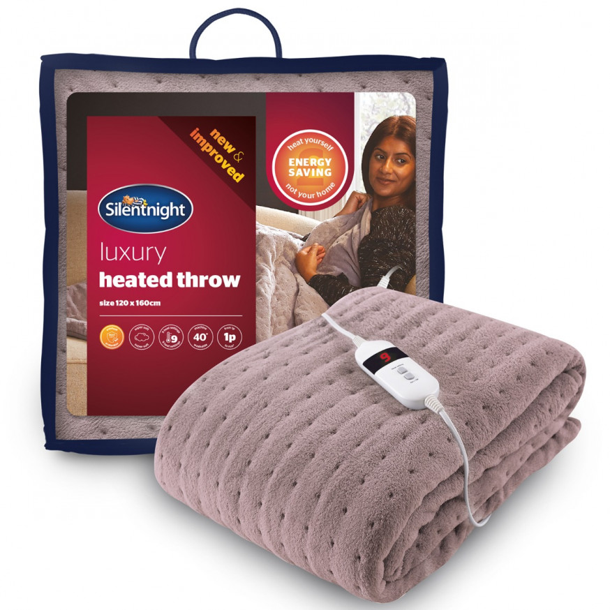 Silentnight Heated Throw Charcoal