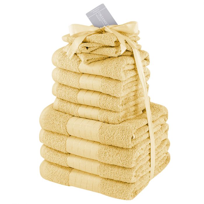 Brentfords Towel Bale 12 Piece Mustard Ochre Yellow