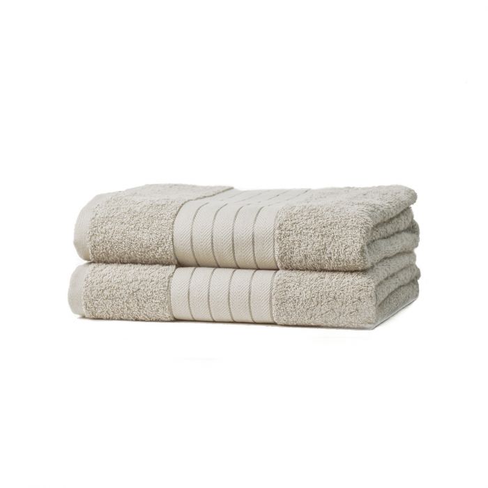Dreamscene 100 Cotton 2 Bath Sheets Towel, Beige