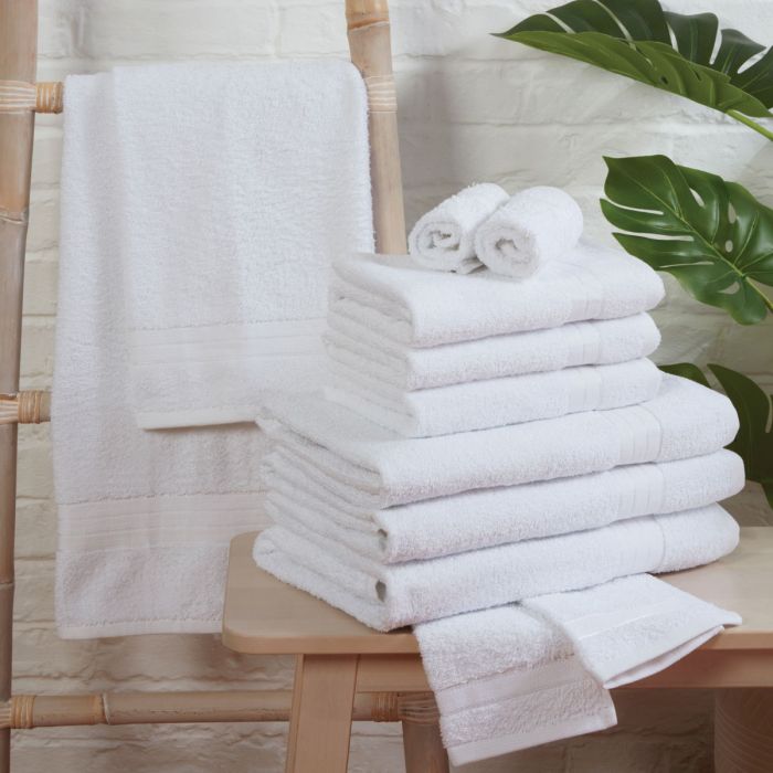 12 Piece Bath Cotton Brentfords Luxury Supersoft Towel Bale Set Aqua 