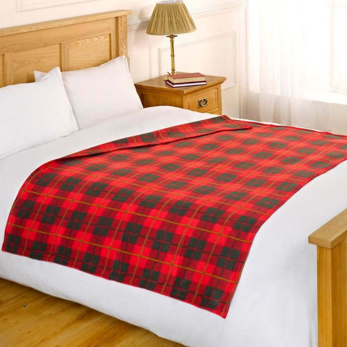 Fleece Blanket 120x150cm Check Red