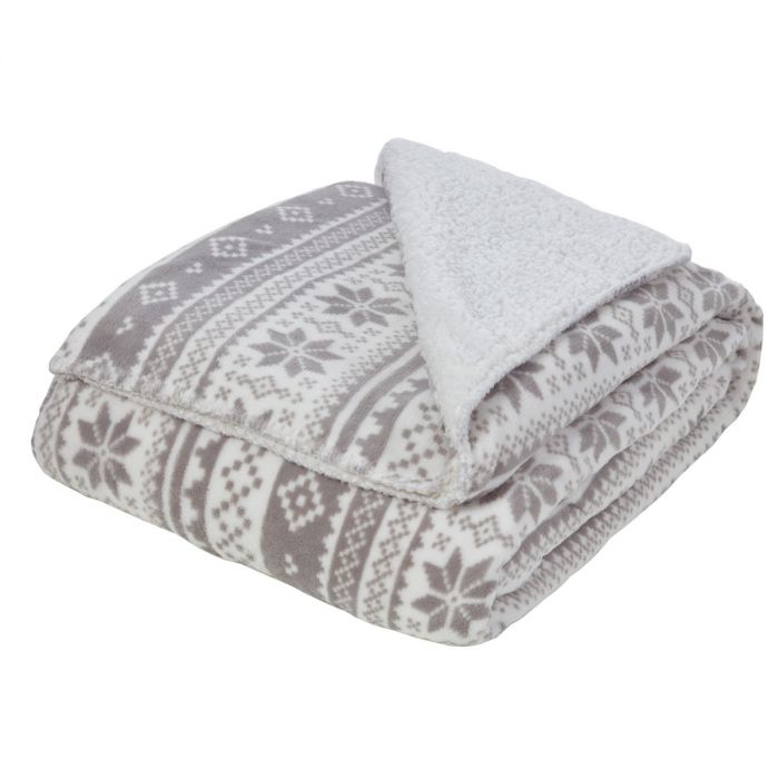 Dreamscene Plain Sherpa Fleece Throw, Red 150 x 180cm
