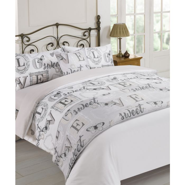 Complete Bed in a Bag Love Sweet Love Butterfly - Grey