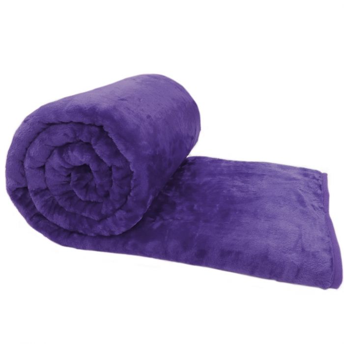 Faux Fur Mink Throw - Purple