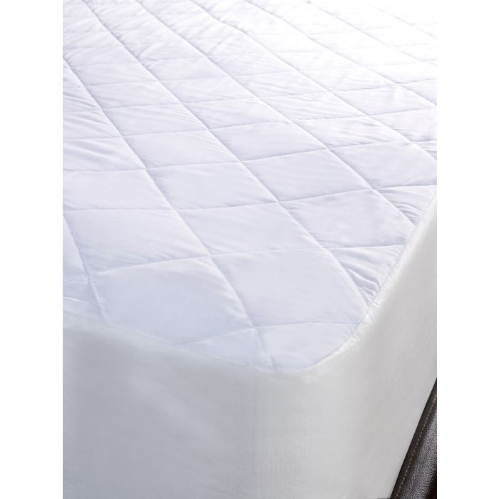 Quilted Anti-Allergy Single Mattress Protector - White