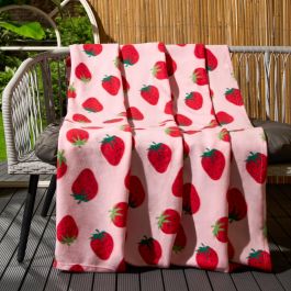 FRUITS - Kawaii Strawberry Print Fleece Sweatshirt