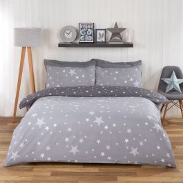 Dreamscene Stars Duvet Set - Grey