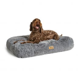 Snug Furry Friends Super Fluffy Pet Bed - Grey
