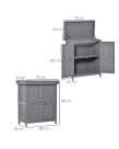 Outsunny Wooden Garden Storage Shed Cabinet - Grey