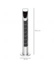 Homcom 30" Oscillating LED Tower Fan - Silver