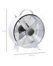 Homcom 26cm Metal Desk Fan - White