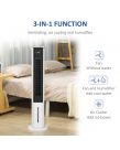 Homcom 42" 3-In-1 Portable  Air Cooler, Humidifier & Cooling Fan - White