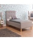 Ashbourne Upholstered Fabric Bed Frame, 5ft King - Light Grey