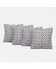Brentfords Geo Print Water Resistant Outdoor Cushion Covers - Grey/White