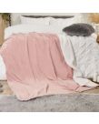 Brentfords Sherpa Fleece Throw, Blush Pink - 150 x 180cm