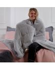 Brentfords Teddy Fleece Weighted Blanket - Silver Grey