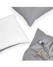 Brentfords Reversible Duvet Cover Set - White Grey 