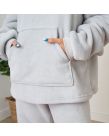 Dreamscene Sherpa Fleece Pyjama Set - Grey