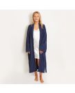 Brentfords 100% Cotton Towelling Dressing Gown - Navy Blue
