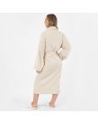 Brentfords 100% Cotton Towelling Dressing Gown, Beige - Adults