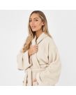 Brentfords 100% Cotton Towelling Dressing Gown, Beige - Adults