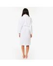 Brentfords Waffle Fleece Dressing Gown, One Size - White