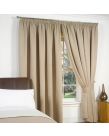Pencil Pleat Blackout Curtains Fully Lined - Beige 46x54