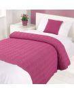 Highams Cable Knit 100% Cotton Throw - Pink 