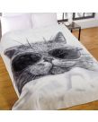 Dreamscene Large Animal Faux Fur Throw Warm Sofa Bed Blanket Kitten Cat in Shades - 150 x 200cm