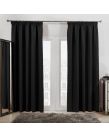 Dreamscene Pencil Pleat 1 Thermal Door Curtain Panel - Black, 66" x 84"