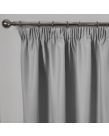 Pencil Pleat Thermal Blackout Curtains - Silver