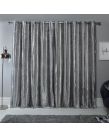 Sienna Home Crushed Velvet Eyelet Curtains - Silver 46" x 72"