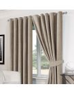 Ring Top Eyelet Chenille Lined  Ready Made Curtains Silver Grey