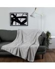 Dreamscene Flannel Fleece Pom Pom Throw - Grey