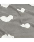 Dreamscene Heart Print Fleece Throw, Charcoal - 120 x 150cm