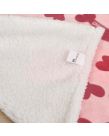 OHS Bone Print Sherpa Pet Blanket, Blush - 75 x 110cm