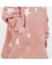 Dreamscene Star Print Hoodie Blanket, Pink - Kids